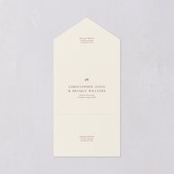 Simple Boho Flowers All-in-One Wedding Invitations Raspberry Signature Light Both Recipient and Return Addresses No