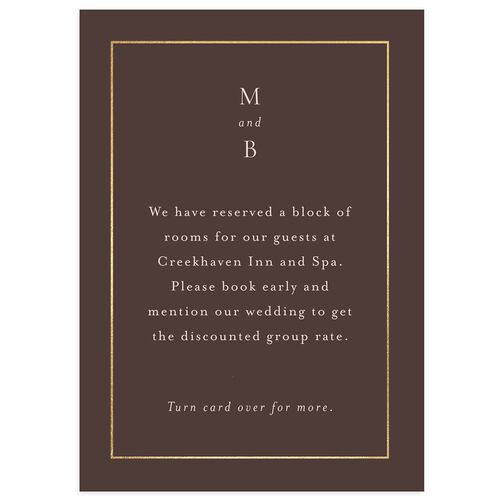 Aspen Wedding Enclosure Cards Gold Deep Bronze Signature Standard