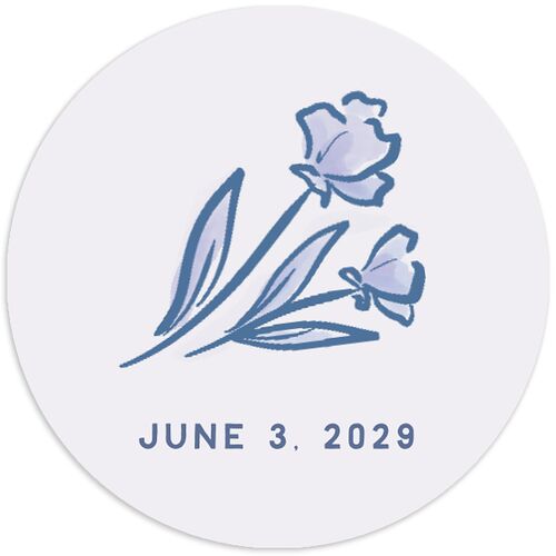 Vintage Heart Locket Wedding Stickers Ocean Circle
