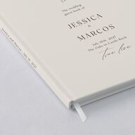 Simple Boho Flowers Guest Books Champagne