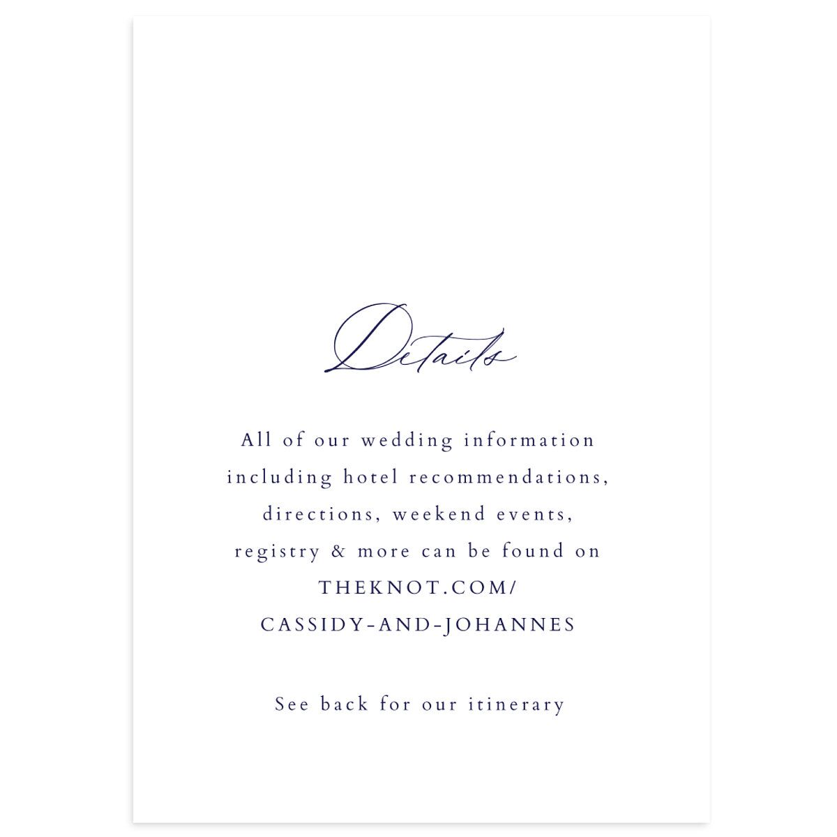 Classic Shell Wedding Enclosure Cards