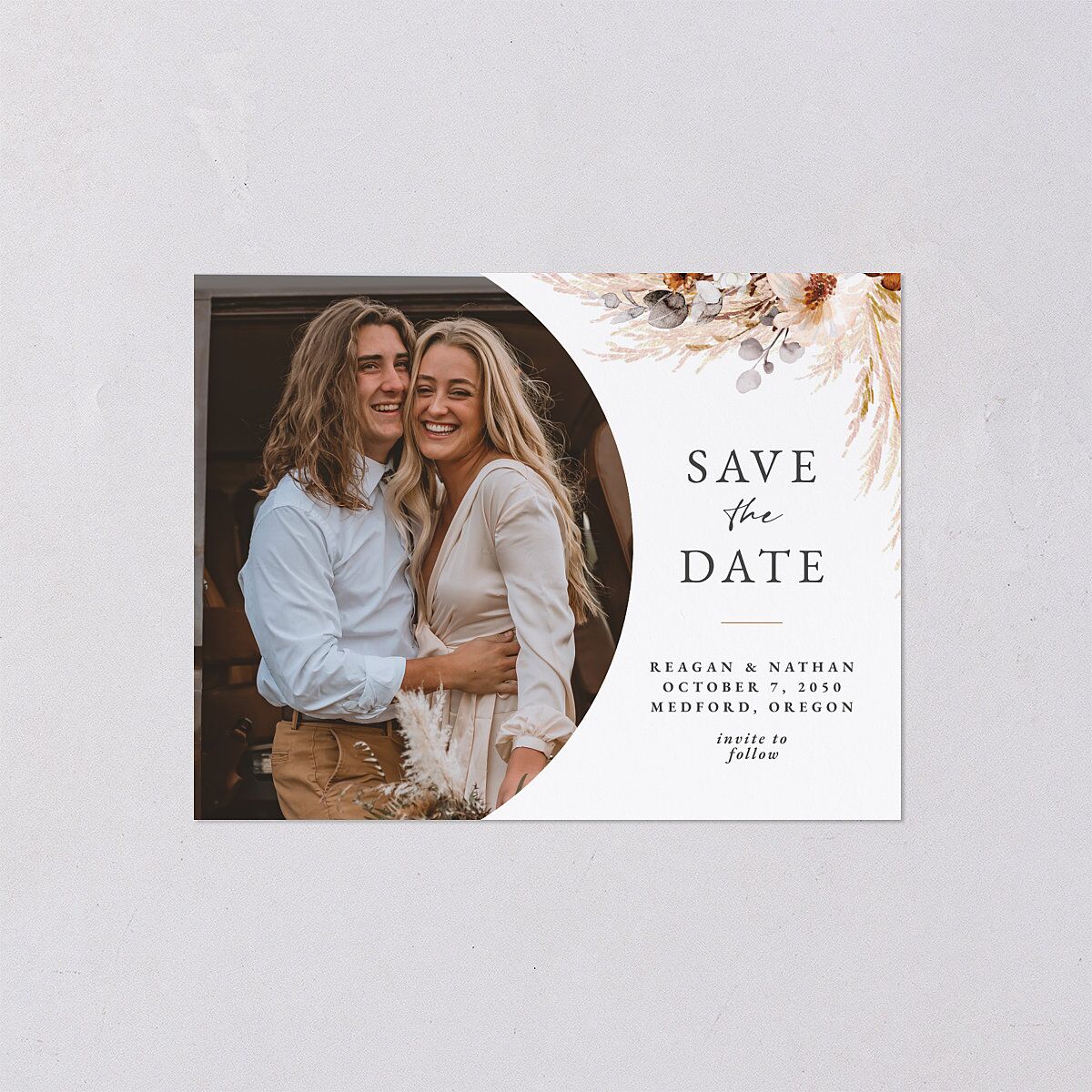 Bohemian Hoop Save the Date Petite Cards — view 2