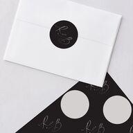 Vintage Gothic Wedding Stickers Licorice Circle