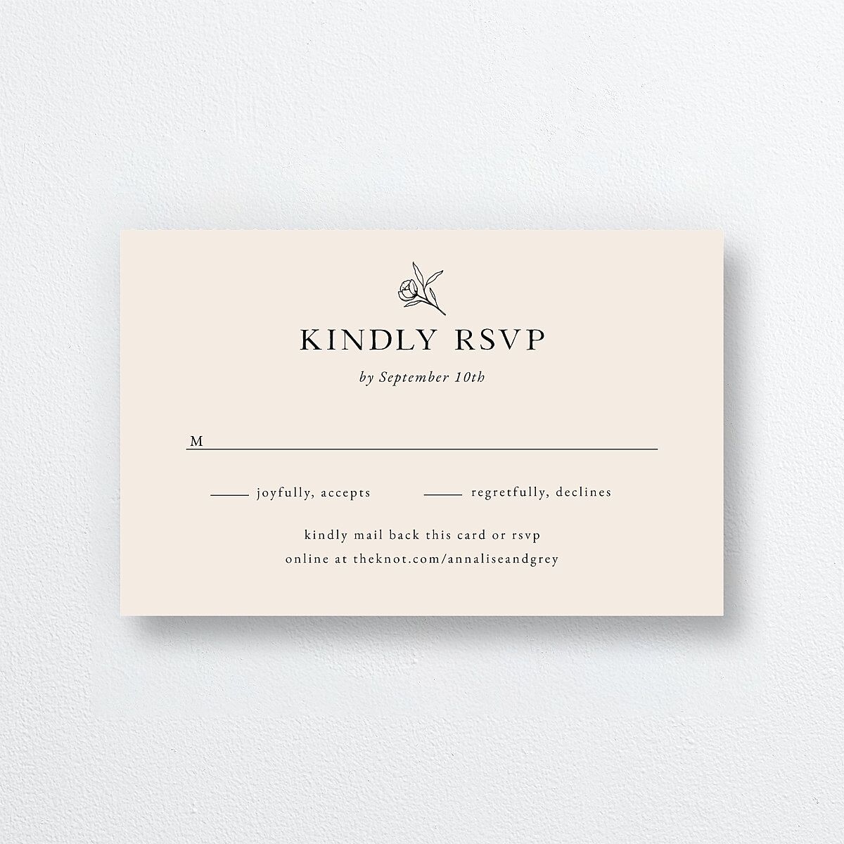 The Knot - Simple Rustic Wreath All-in-One Wedding Invitations