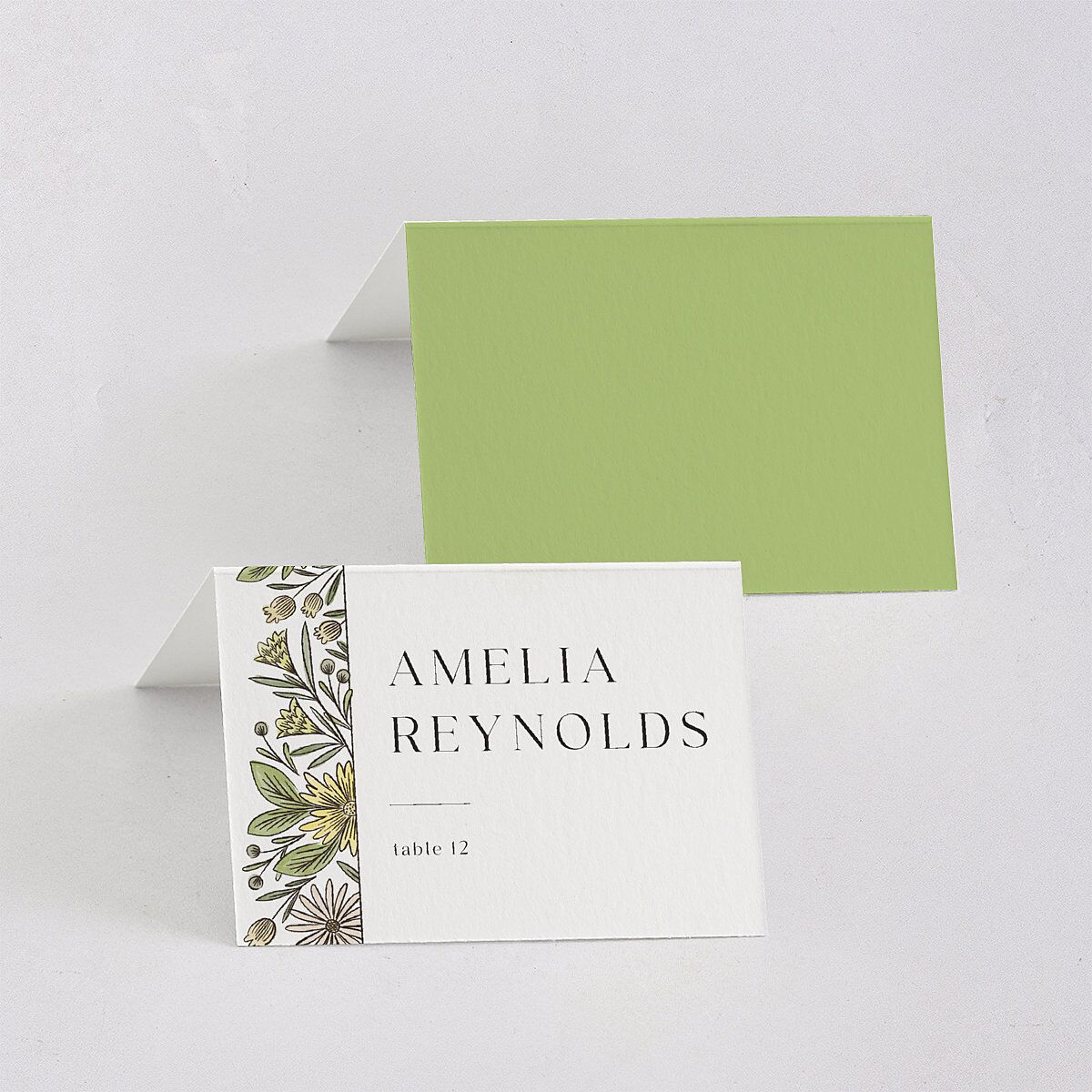 Timeless Wildflowers Place Cards Pear Signature