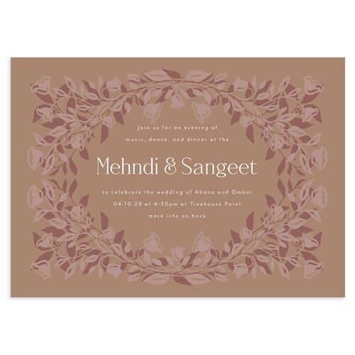 Rustic Nouveau Bridal Shower Invitations Fawn Signature Blank Standard