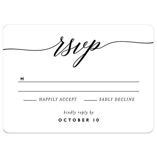 We Do Wedding Response Cards Midnight Signature Rounded