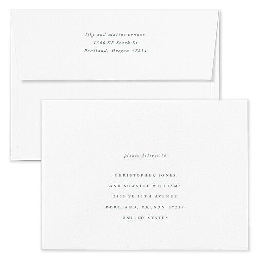 Bold Year Holiday Card Envelopes Kraft Eucalyptus Both Recipient and Return Addresses Standard Signature