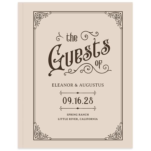 Western Gothic Guest Books Deep Bronze
