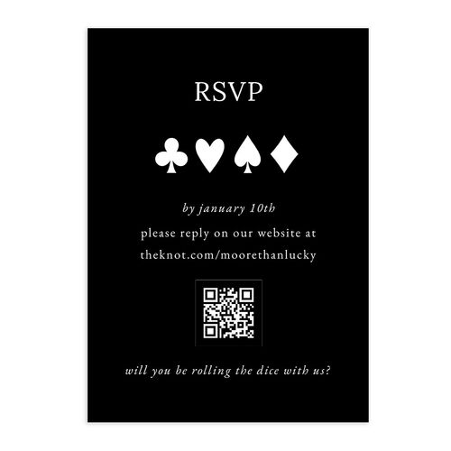 Las Vegas Playing Card QR Code RSVP Cards Licorice Signature Standard