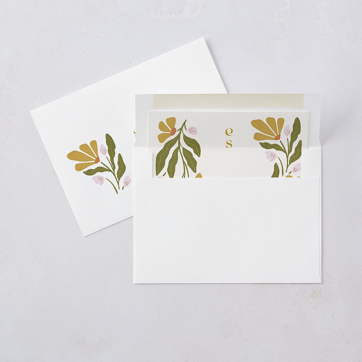 Flower Market Wedding Invitations Gold Signature Blank No Standard