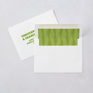 Retro Modern QR Code Save the Date Cards Greenery Signature smooth Blank No Standard