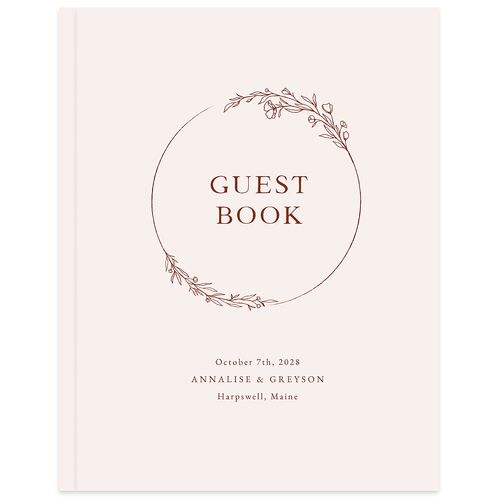 Simple Rustic Wreath Guest Books Rust