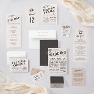 Western I Do BBQ Favor Gift Tags Taupe Signature