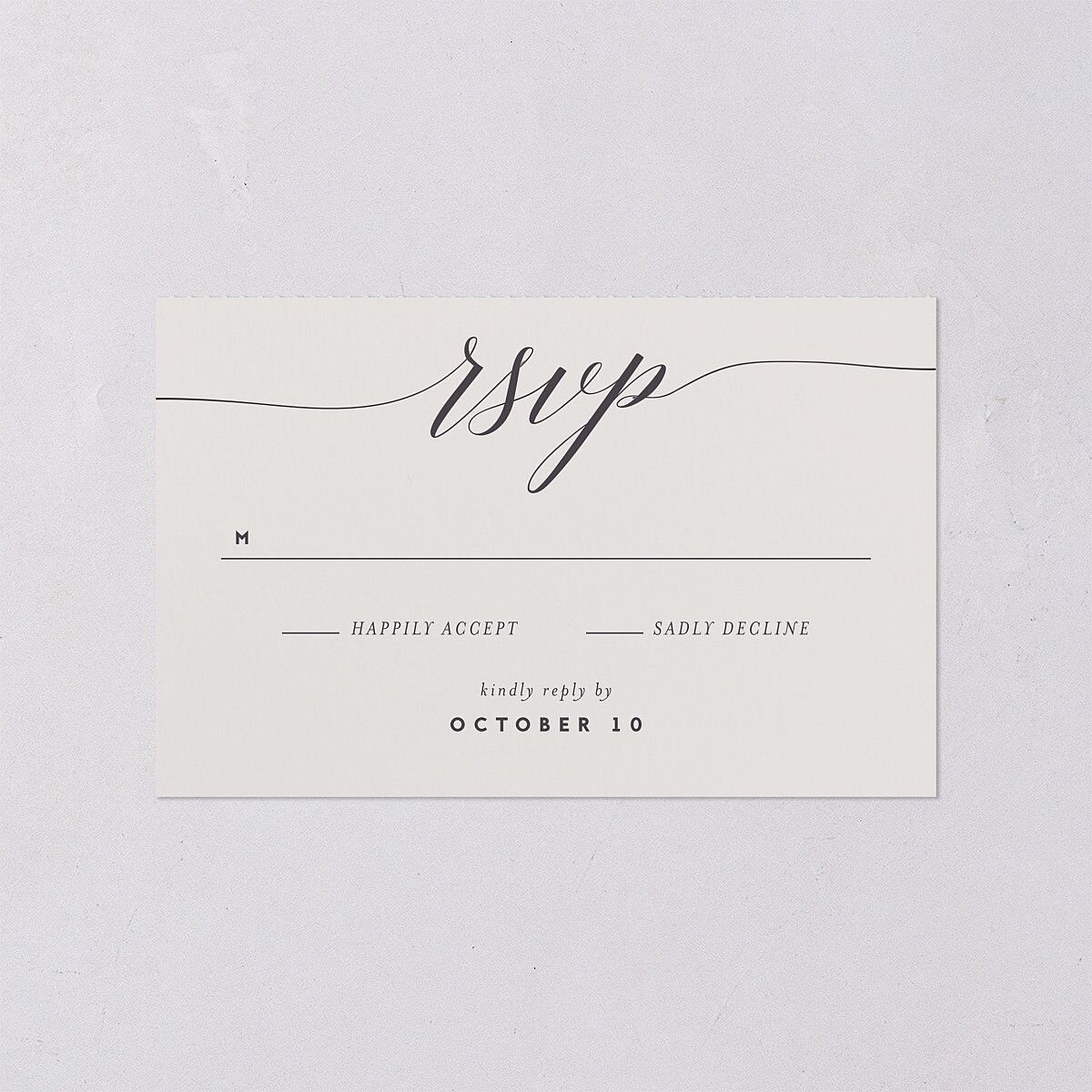 We Do All-in-One Wedding Invitations Medieval Grey Signature Light Both Recipient and Return Addresses No