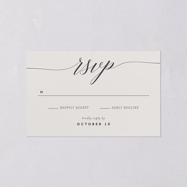 We Do All-in-One Wedding Invitations Medieval Grey Signature Light Both Recipient and Return Addresses No