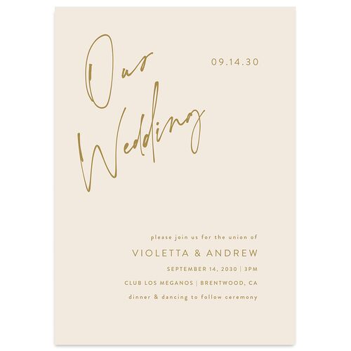 Signed Wedding Invitations Driftwood Signature Blank No Standard