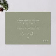 Holiday Greenery Frame Holiday Cards Deep Olive Signature Blank Standard Landscape