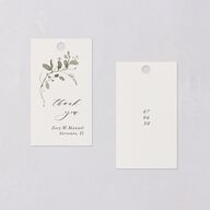 Curved Garland Favor Gift Tags Champagne Signature