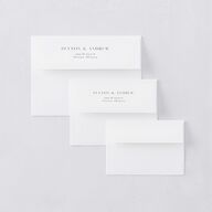 Greenery Laurel Response Card Envelopes Pure White Standard White Return Address Signature