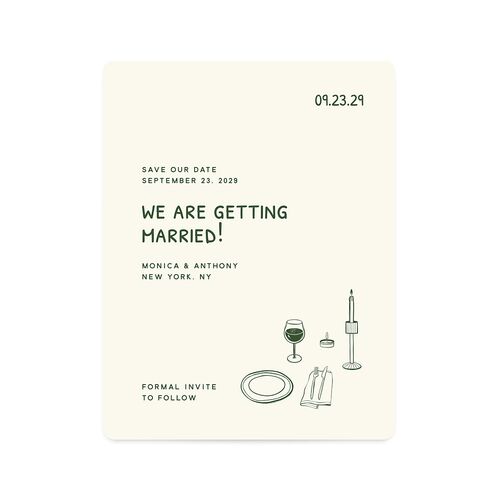 Hand Drawn Recipe Save The Date Magnets Dark Camo Magnet Paper