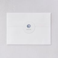 Classic Shell Wedding Stickers Royal Blue
