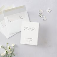 Romantic Minimal Thank You Cards Snow