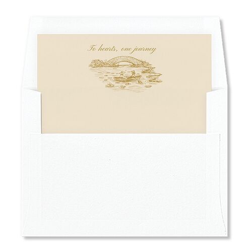 Elegant Italian Toile Envelope Liners Gold Standard