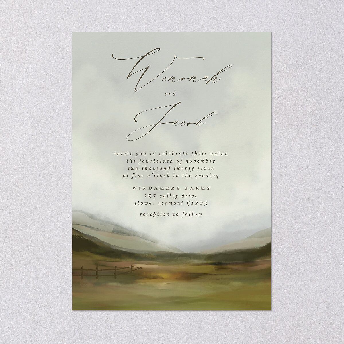 Western Valley Wedding Invitations — view 2