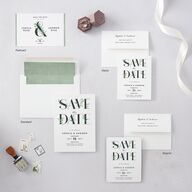 Leafy Ampersand Save The Date Magnets Eucalyptus Magnet Paper