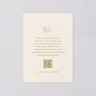 Antique Botanical Garland Wedding Response Cards Champagne Signature Standard
