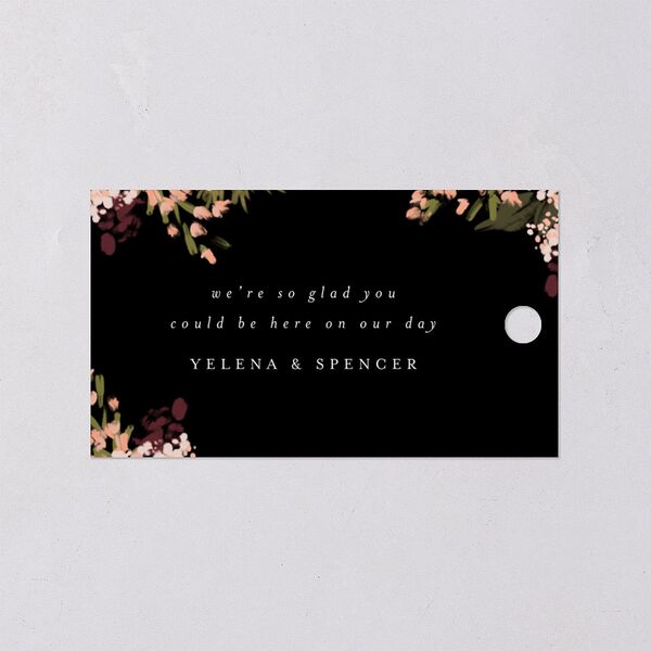Moody Romance Favor Gift Tags Gold Midnight Signature