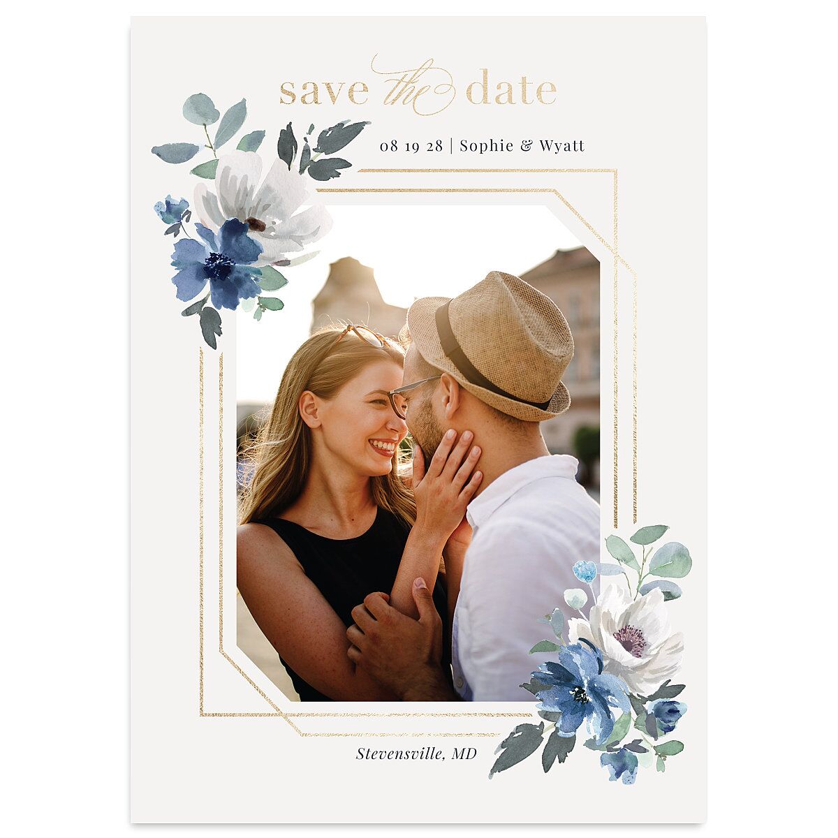 Floral Frame Save The Date Cards