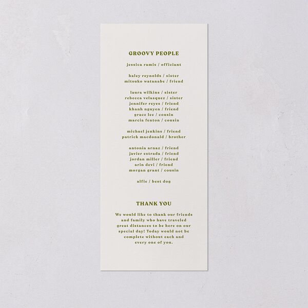 Simple Retro Daisy Wedding Programs Meadow Signature