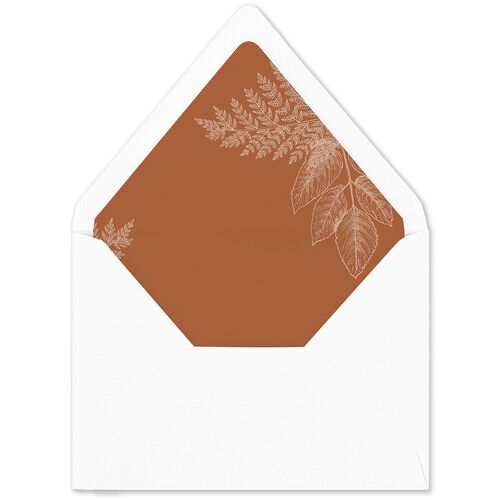 Botanical Frame Euro Envelope Liners Copper Luxe