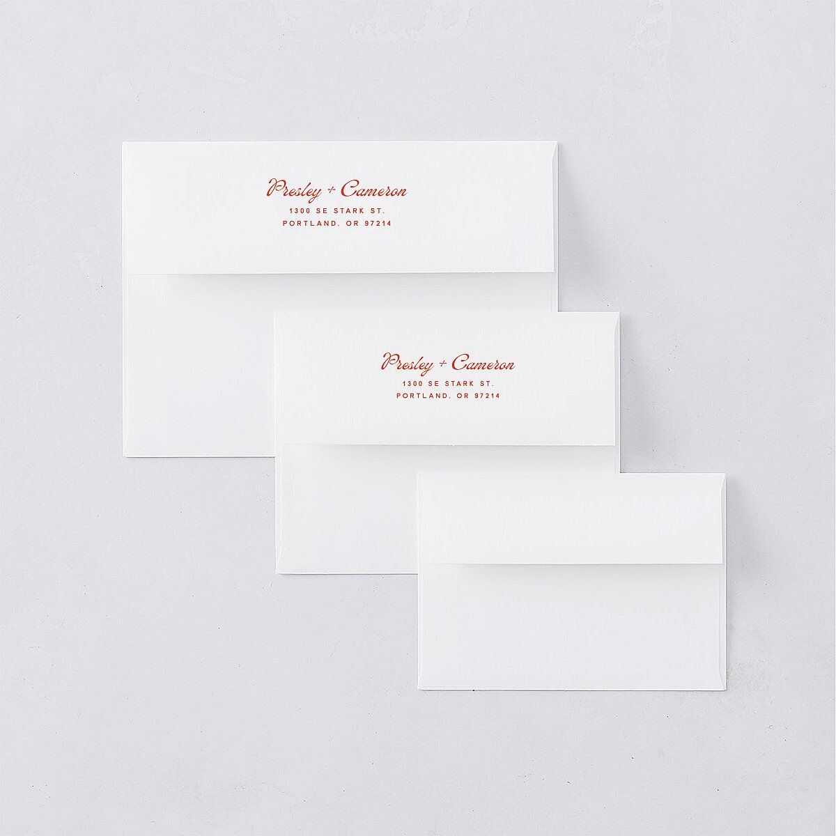 Cabana Stripes Response Card Envelopes Pastel Blue Standard White Return Address Signature