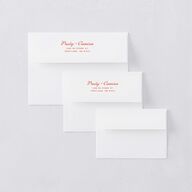Cabana Stripes Response Card Envelopes Pastel Blue Standard White Return Address Signature