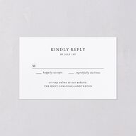 Romantic Photo All-in-One Wedding Invitations Midnight Signature Light Both Recipient and Return Addresses No