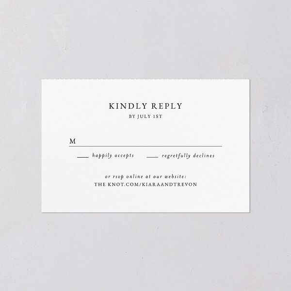 Romantic Photo All-in-One Wedding Invitations Midnight Signature Light Both Recipient and Return Addresses No