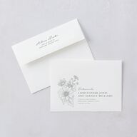 Rustic Botanical Frame Wedding Invitations Moss Signature Blank No Standard