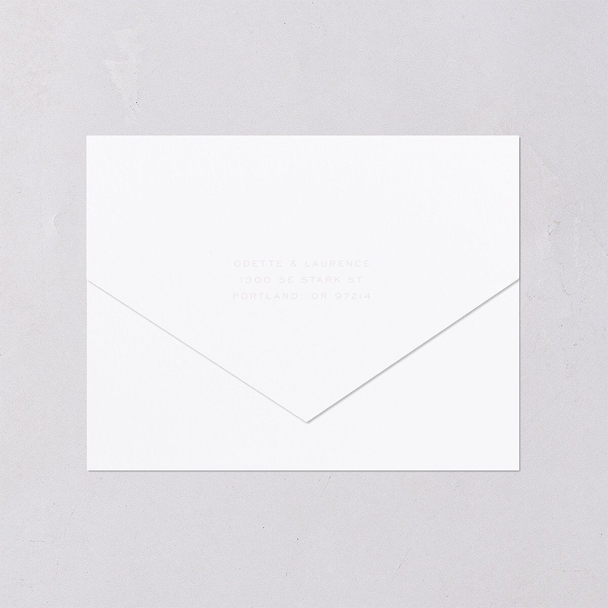 Surround All-in-One Wedding Invitations Mist Signature Light Both Recipient and Return Addresses No