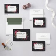 Blooming Botanical Save The Date Magnets Midnight Magnet Paper