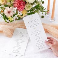 Flourishing Love Wedding Programs Gold Pure White Signature