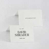 Elegant Minimalist Place Cards Pure White Signature