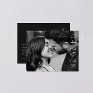 Timeless Elegance Save the Date Petite Cards Midnight Signature smooth Blank No Standard