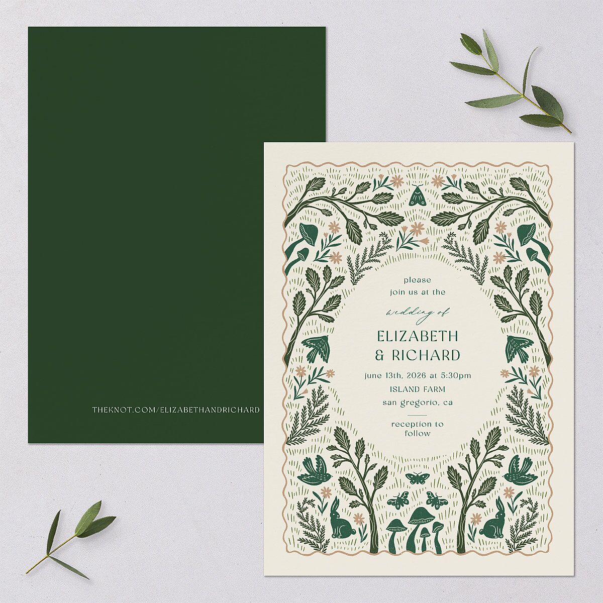 Woodland Whimsy Wedding Invitations — view 1