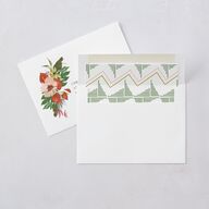 Flores Tropicais Wedding Invitations Gold Red Clay Signature Blank No Standard