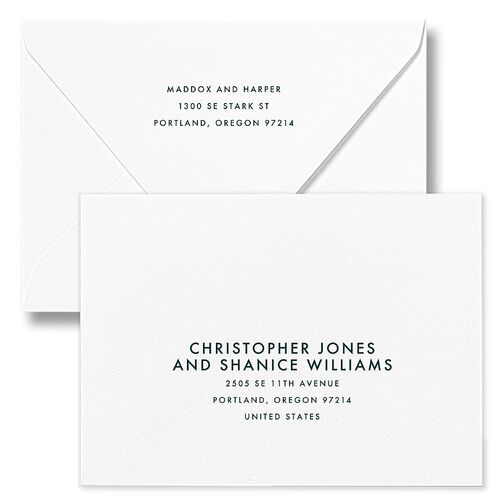 Vintage Hollywood Wedding Invitation Euro Envelopes White Dark Emerald Return Address Luxe Signature