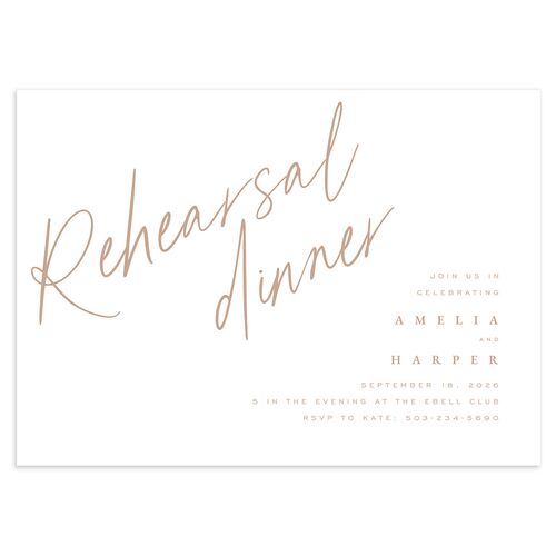 You Are Mine Rehearsal Dinner Invitations Mocha Signature Blank Standard