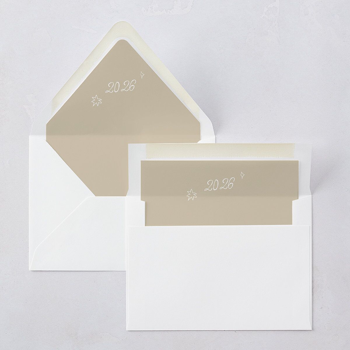 More Kids More Magic Hand Drawn Starry Photo Euro Envelope Liners Cream Luxe
